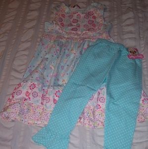 Jelly the Pug Dress with ruffle leggings